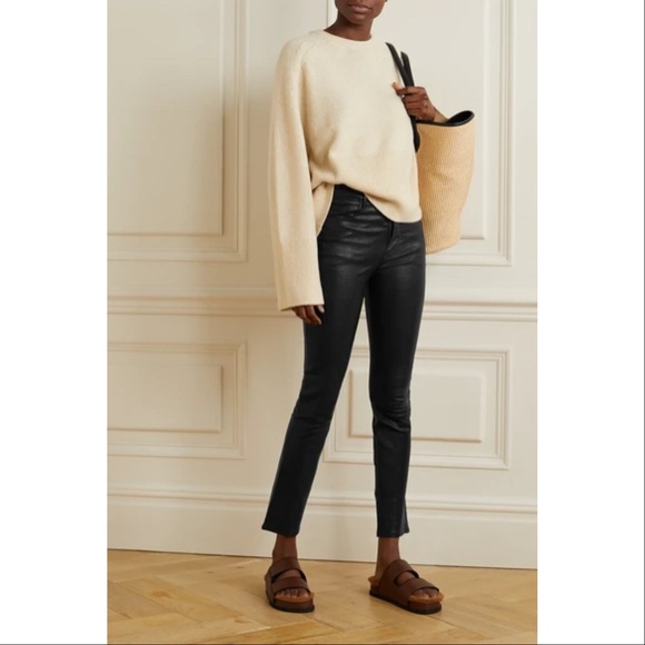 👖Frame Leather Le Sylvie Slender Straight 
Noir - Picture 5 of 16